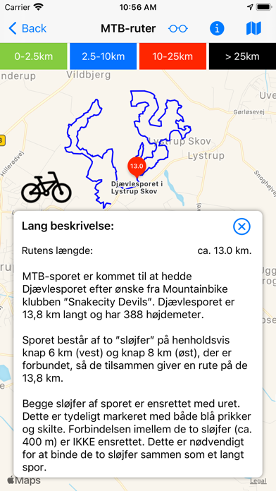 Mountainbikeruter i Danmark Screenshot