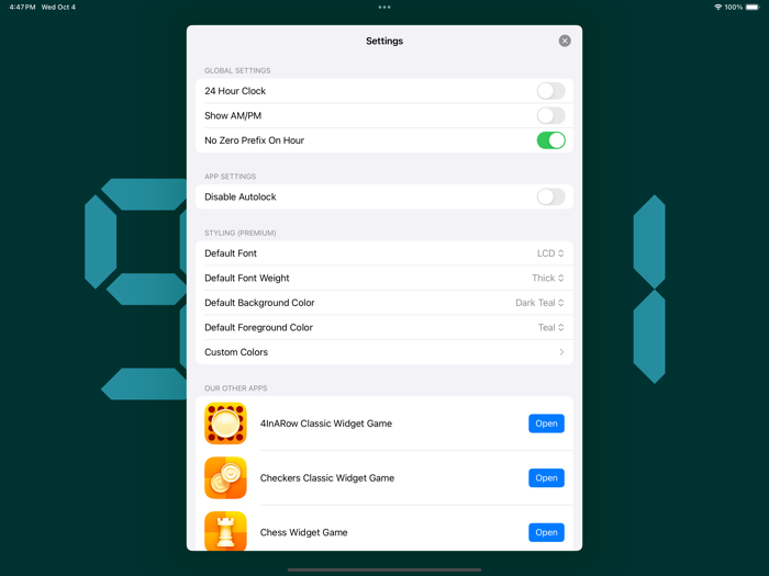 Big Digital Clock Widget