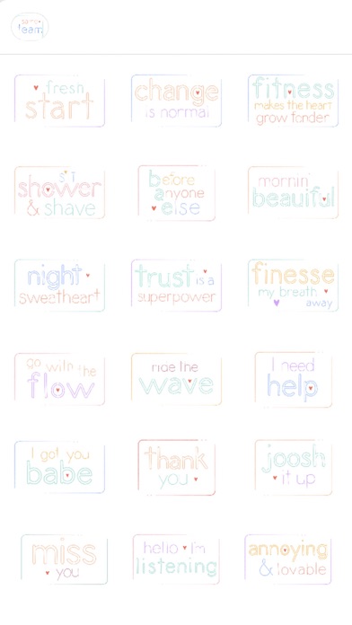 same team - stickers of love Screenshot