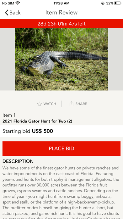 SFW Auctions Screenshot