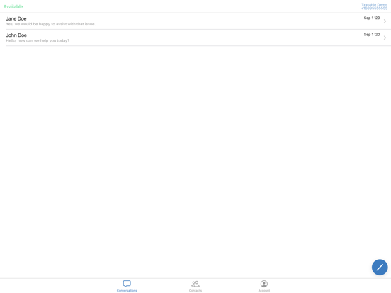 FirstComm Messenger iPad screenshot