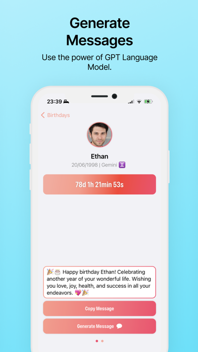 B-Day: Reminder Screenshot