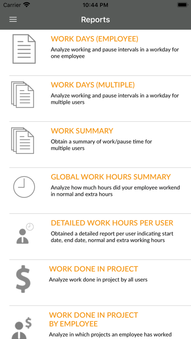 Bixpe Worktime Tracking Screenshot