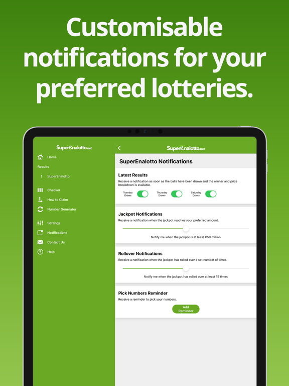SuperEnalotto iPad screenshot 5 - News app