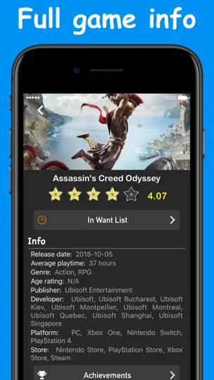 Capture d'écran de My Games: Collection & Tracker sur iPhone 2