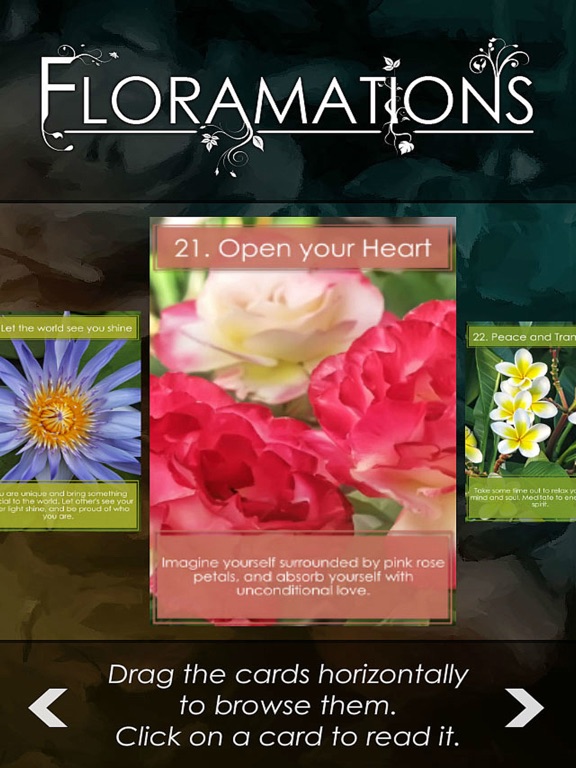 Floramations Oracle Cards iPad screenshot 4 - Health & Fitness app