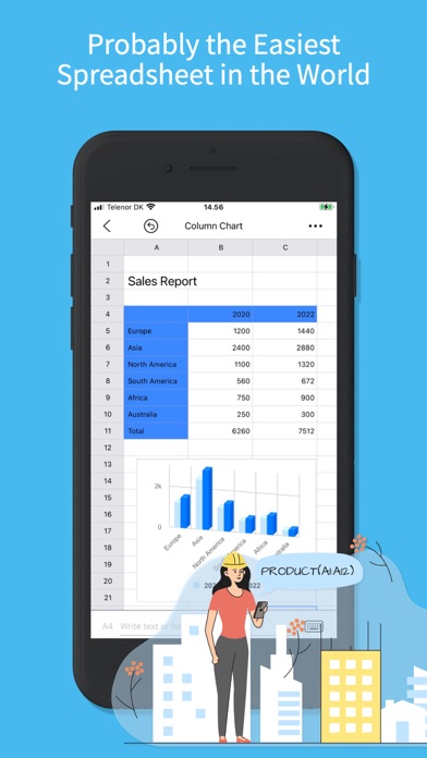 The Spreadsheet App. - Sheets Screenshot