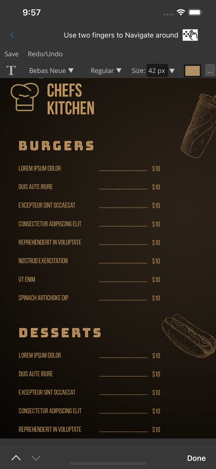 Menu Maker and Designer
