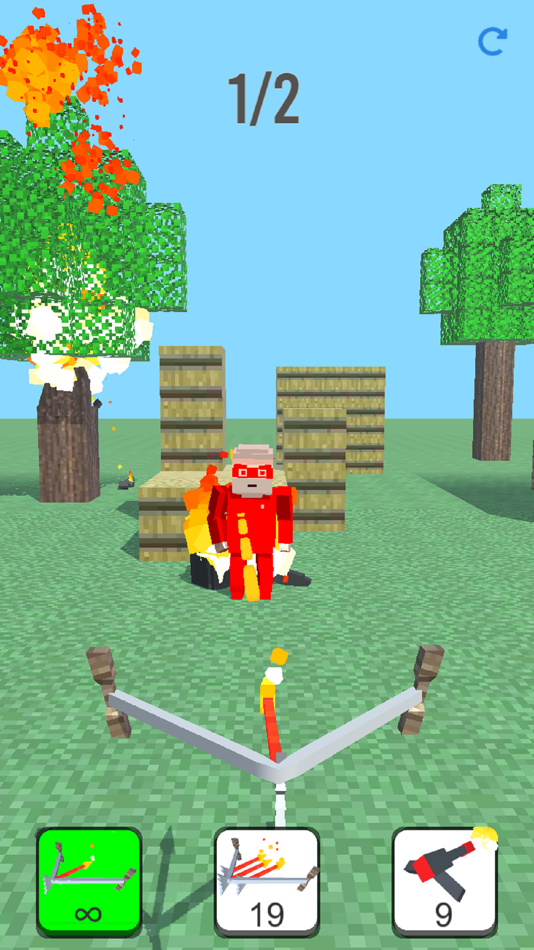 #7. Burn it Down! 3D Pixel Game (iOS) By: AI Games FZ