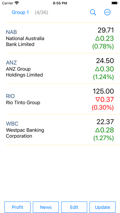 Australia Stock Quotes Screenshot