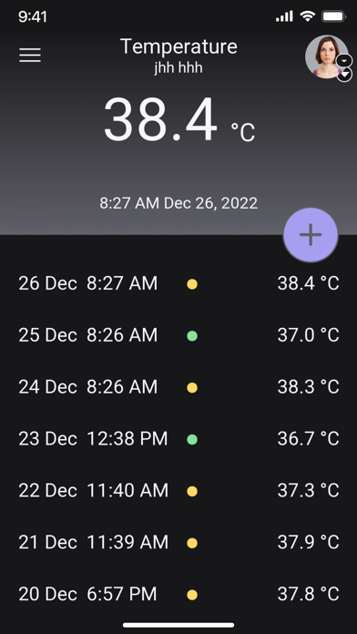 Temperature Diary Screenshot