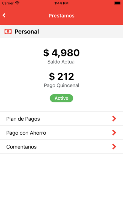 Mii Caja Screenshot
