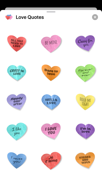 Love Quotes Stickers Screenshot