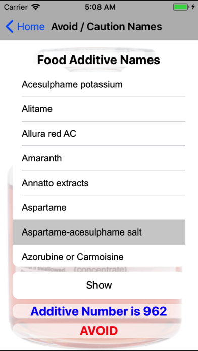 Food Additives - Australia Screenshot