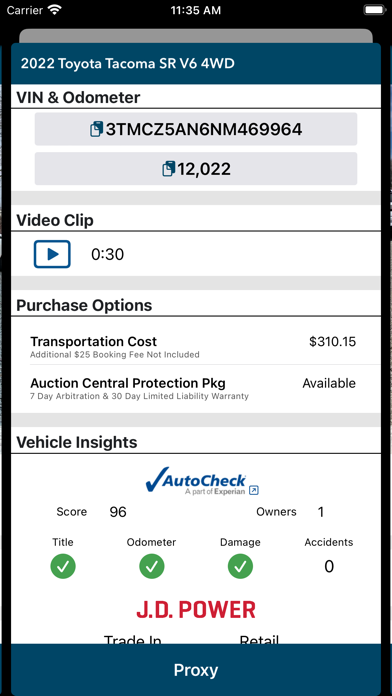 Auction Central Screenshot
