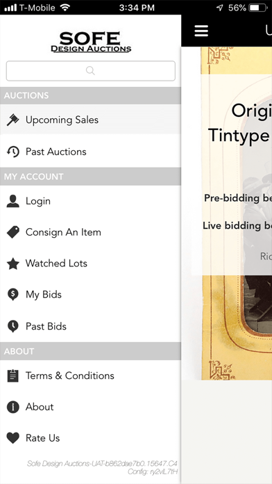 Sofe Design Auctions Screenshot