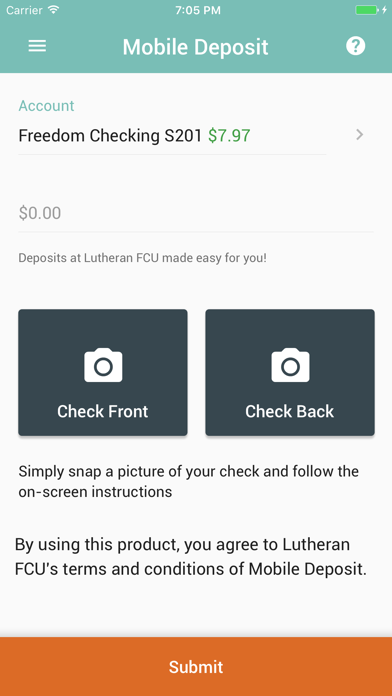 Lutheran Federal Credit Union Screenshot