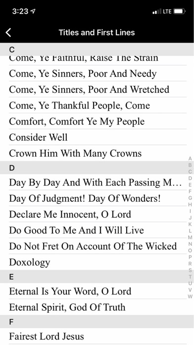 Trinity Psalter Hymnal Screenshot
