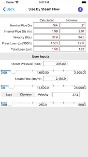 hvac pipe sizer - steam iphone screenshot 4