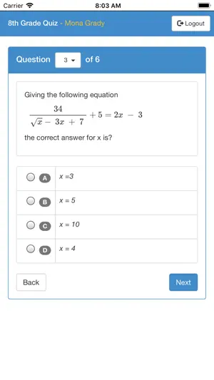Exam Login screenshot 3