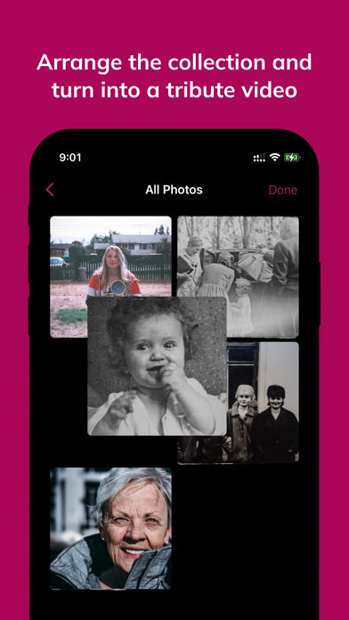 Tribute Maker by MemoryShare iPhone screenshot 5 - Photo & Video app