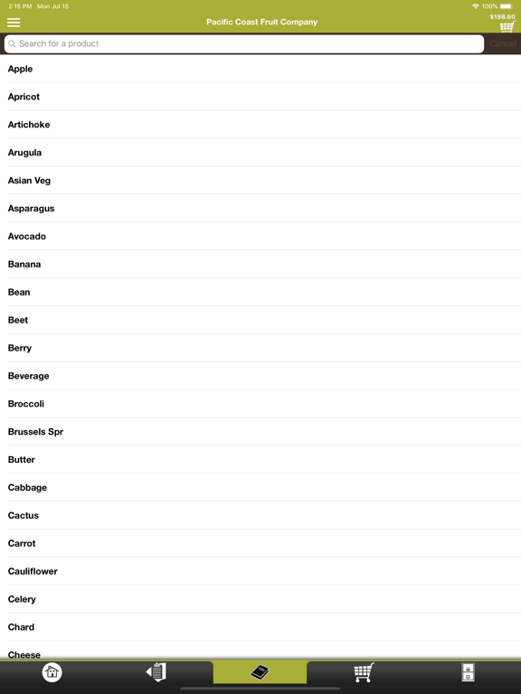 PCFCo. Checkout iPad screenshot