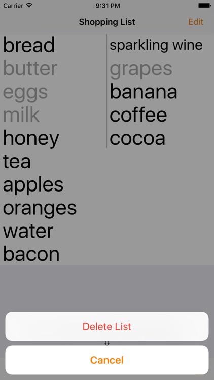 Shopping List on Lock Screen screenshot-4