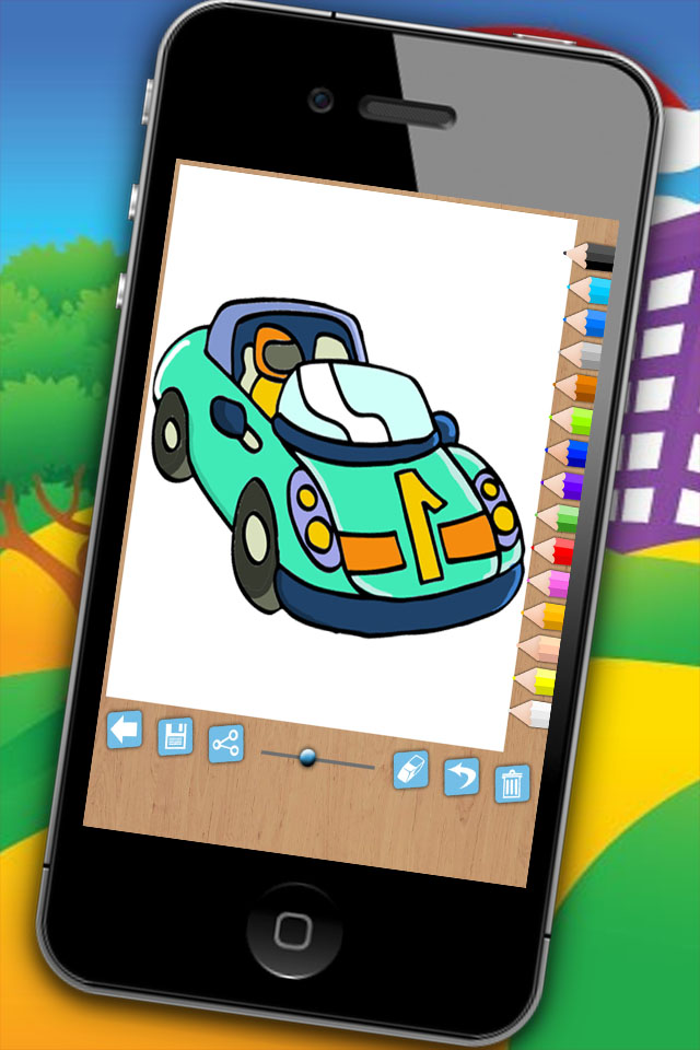 Magic Cars Coloring Book Game