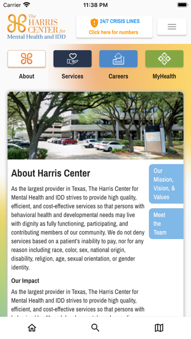 The Harris Center Screenshot