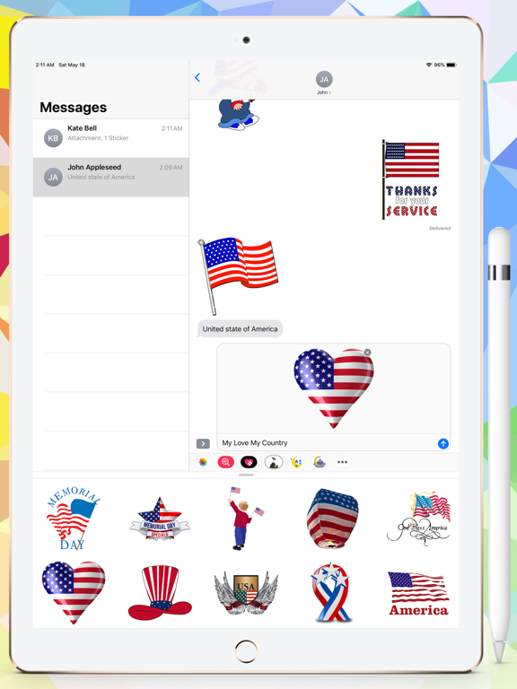 Screenshot #5 pour Memorial Day HD Stickers