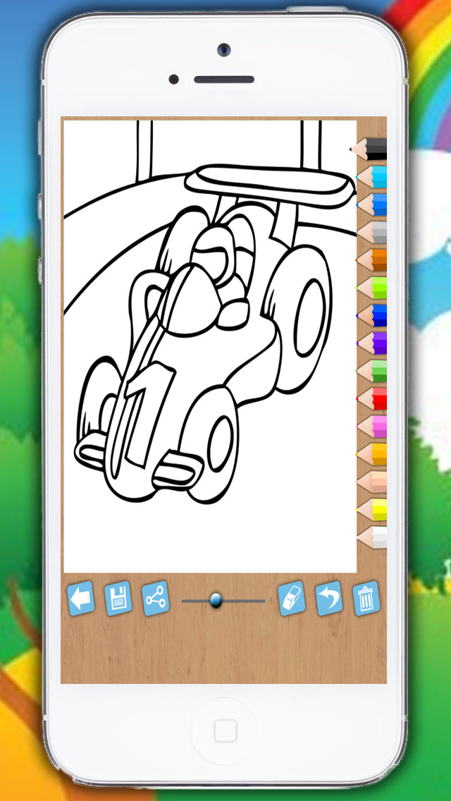 Magic Cars Coloring Book Game