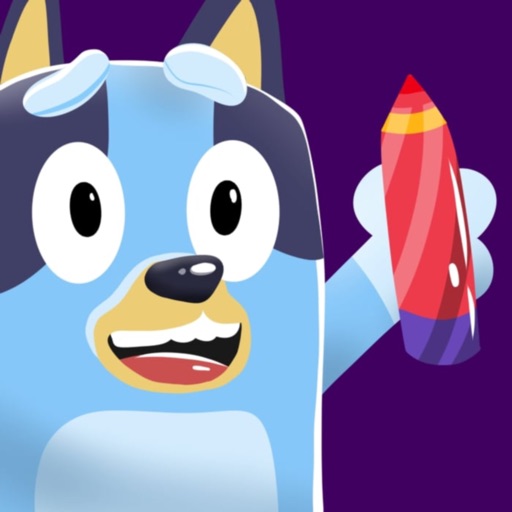 Cute Bluey Doodle Book Icon