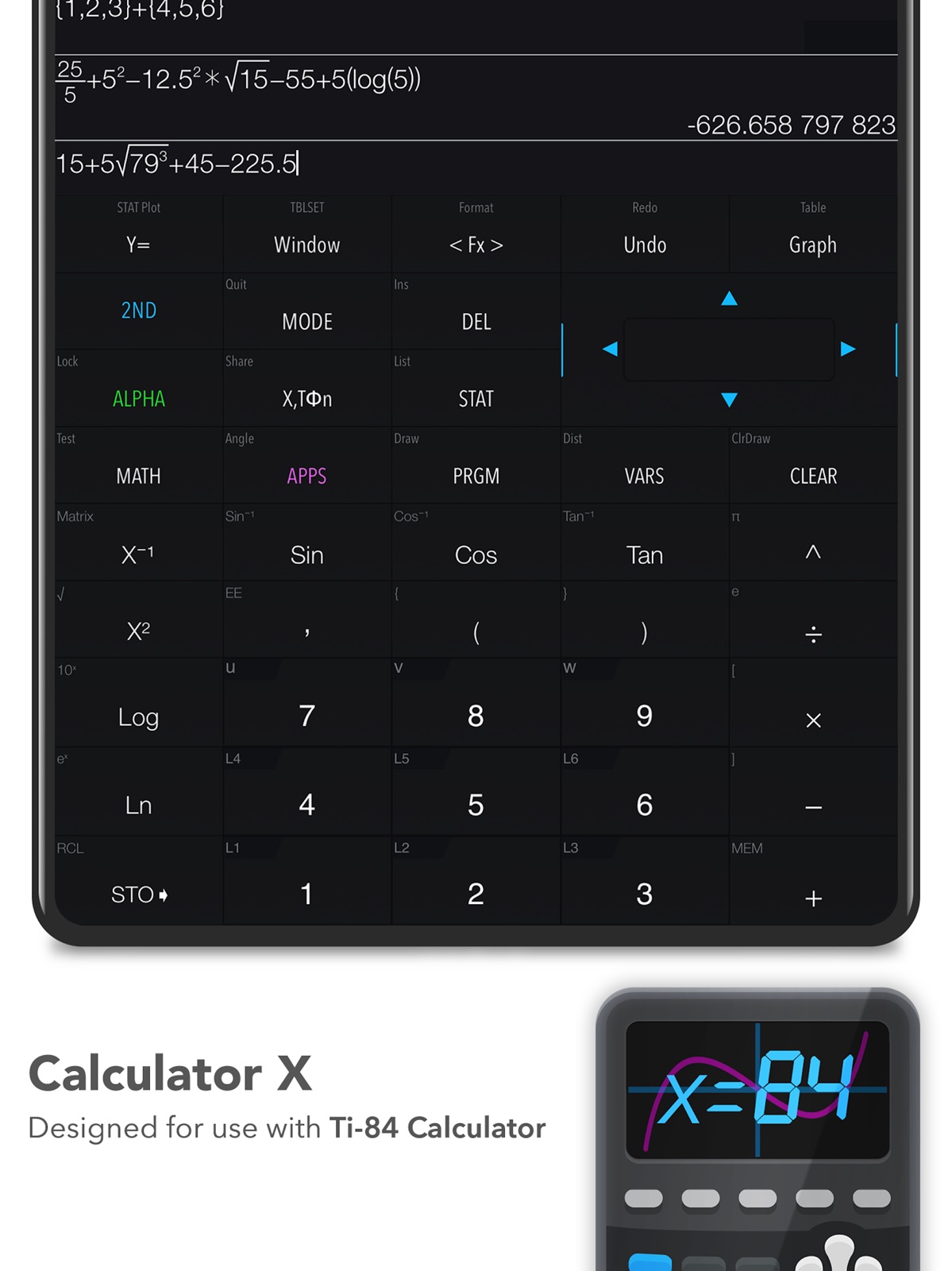 Graphing Calculator X84 ipad screenshot 1
