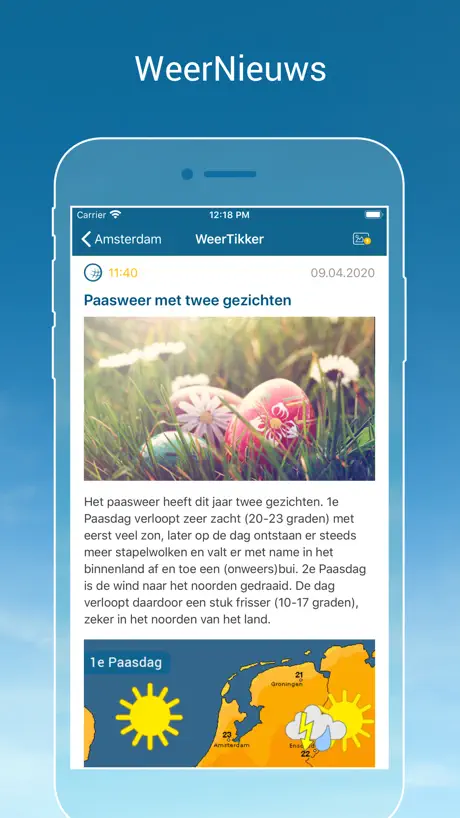 Weer & Radar Pro: buienradar