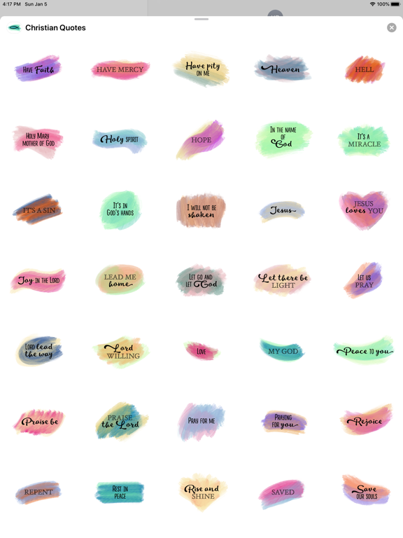 Christian Quotes & Blessings iPad screenshot 4 - Stickers app