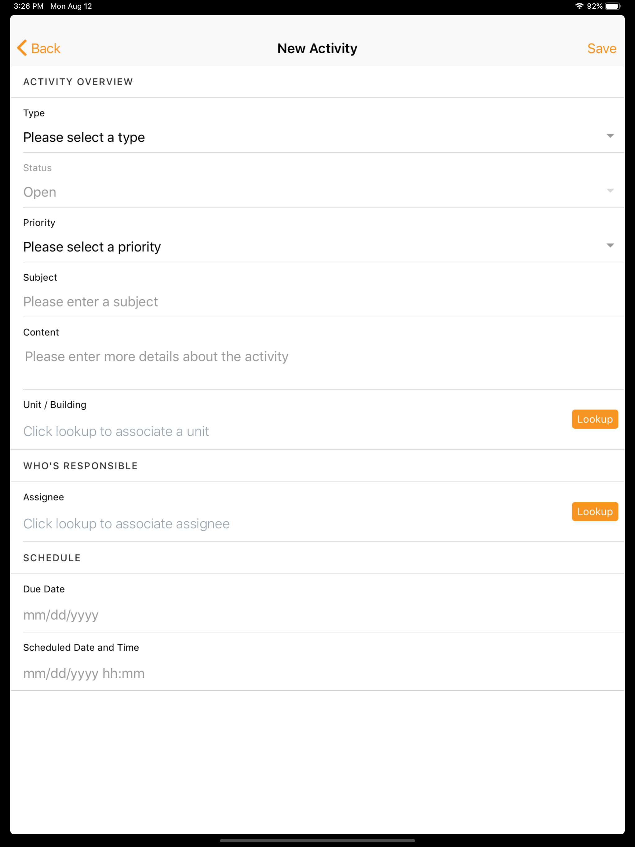 Rerum Operations App