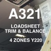 A321 LOADSHEET T&B 220 4z PAX icon