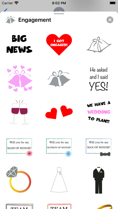 Engagement Sticker Pack Screenshot