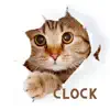 Cat Clock app.digital cute contact information
