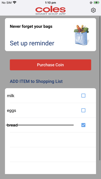 Coles sMart Shop Screenshot