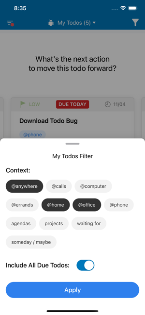 ‎Todo Bug: Focus on One Thing Screenshot