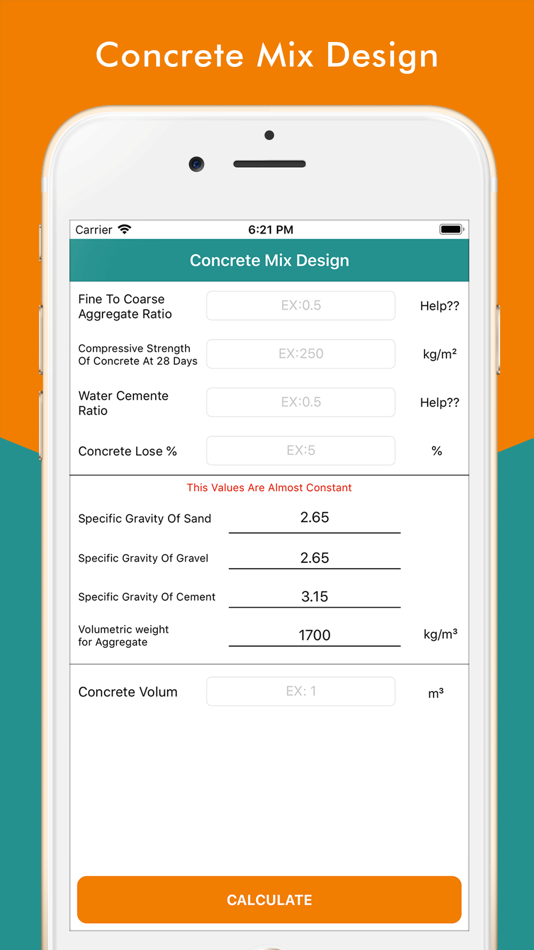 Concrete Mix Calculator - 1.2 - (iOS)
