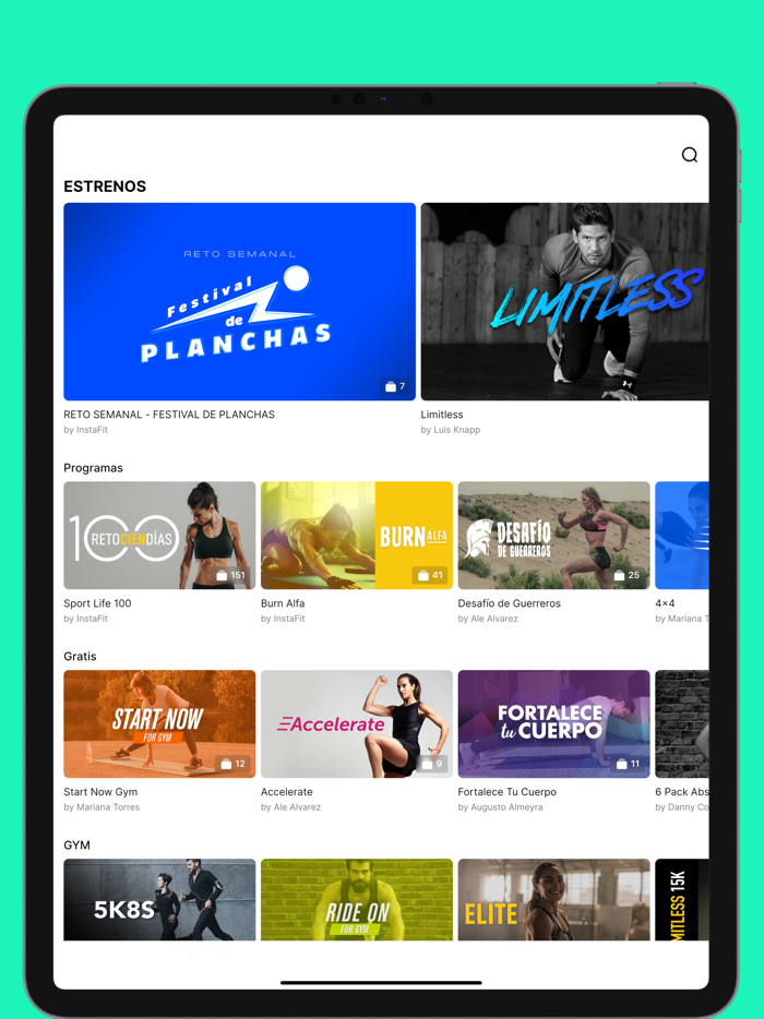 InstaFit - Ejercicio en Casa
