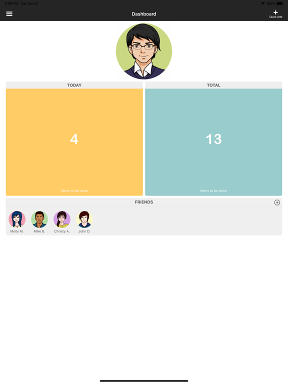Listington: Simple To-Do Lists iPad screenshot 1 - Productivity app