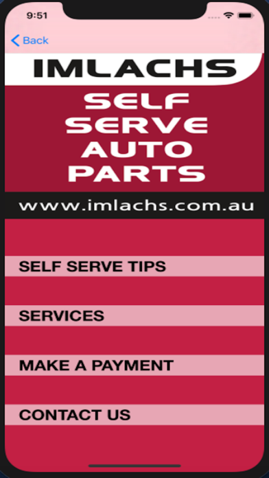 Imlachs Self Serve Auto Parts Screenshot