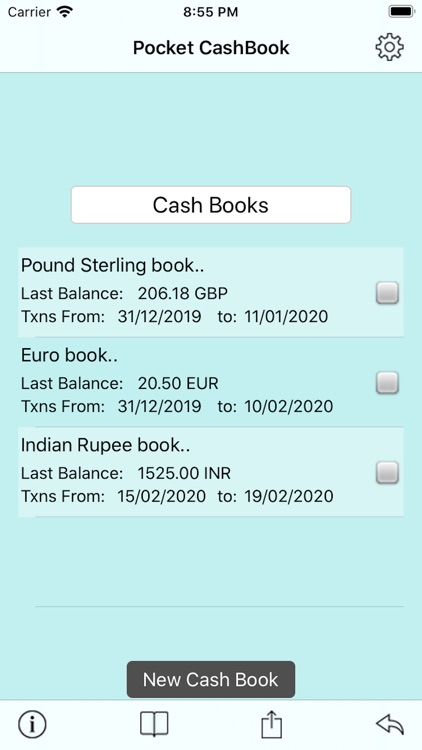 Pocket CashBook