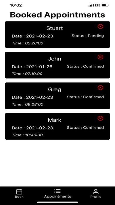 TattBook Appointment App Screenshot
