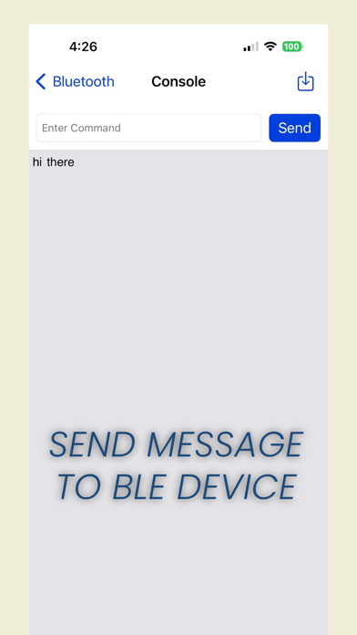 Bluetooth Console Screenshot
