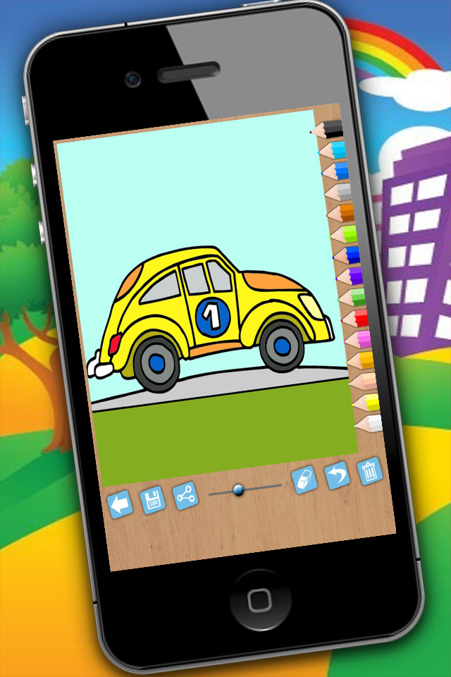 Magic Cars Coloring Book Game