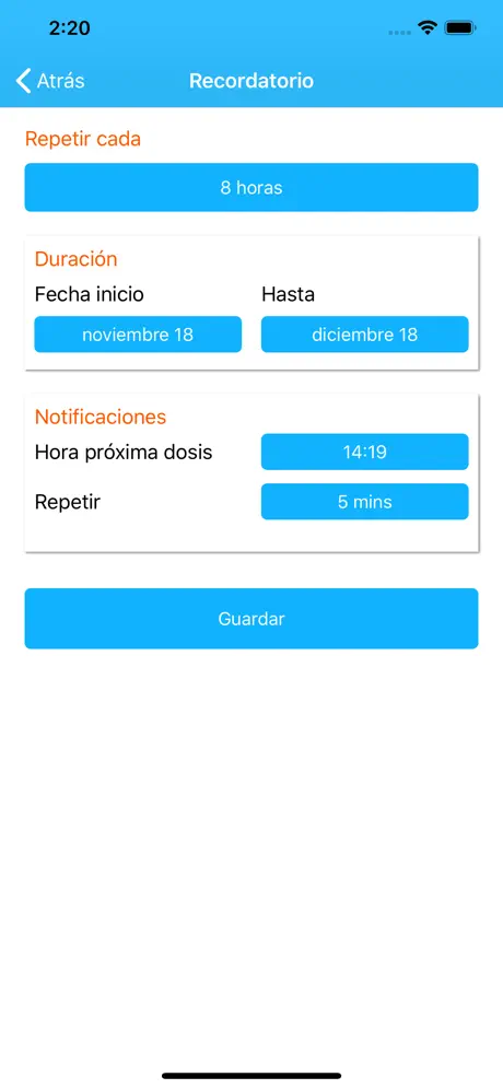 Recordatorio Medicamentos
